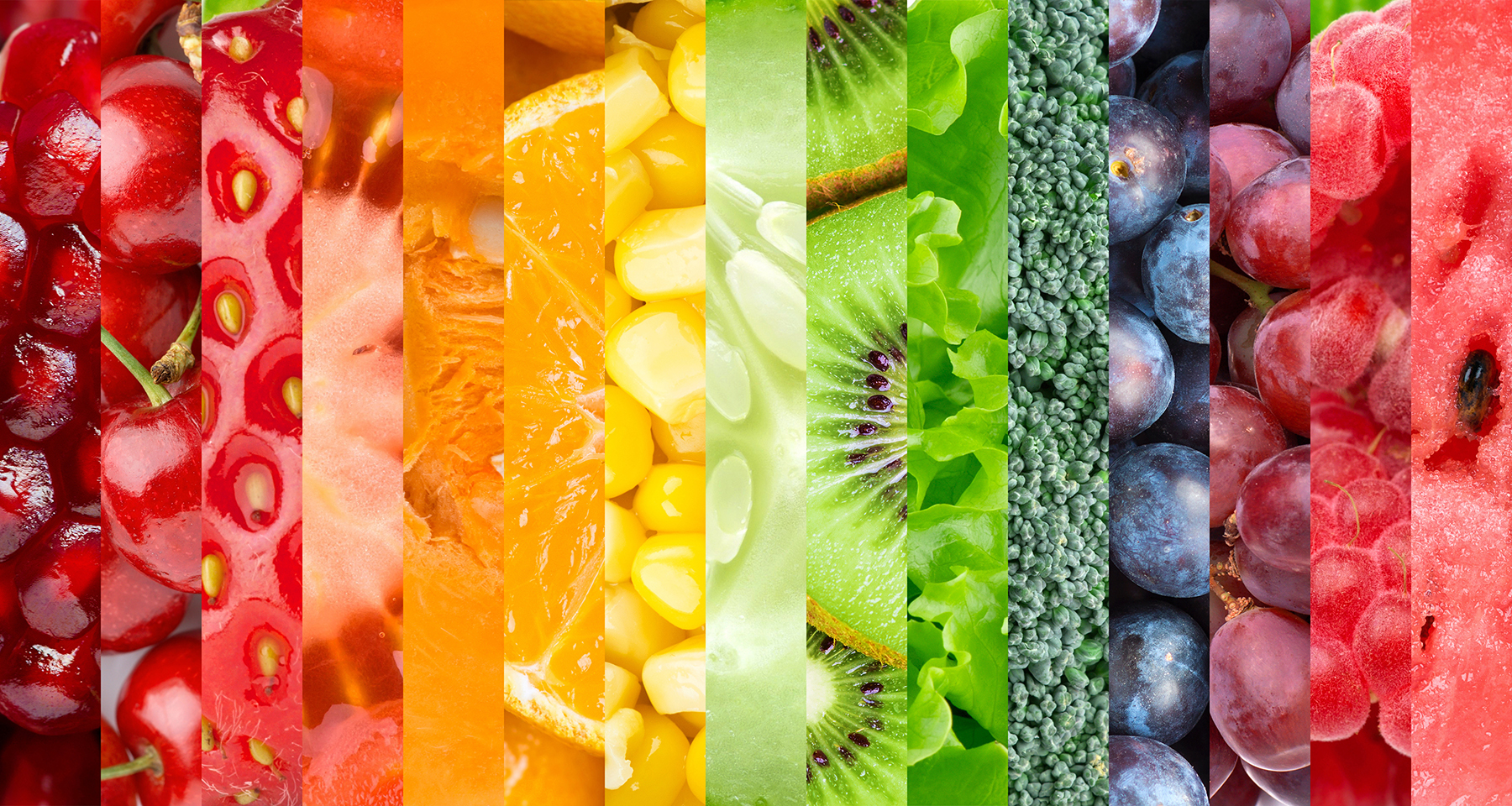 rainbow of fruit and vegetables