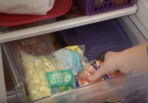Organize produce in the fridge