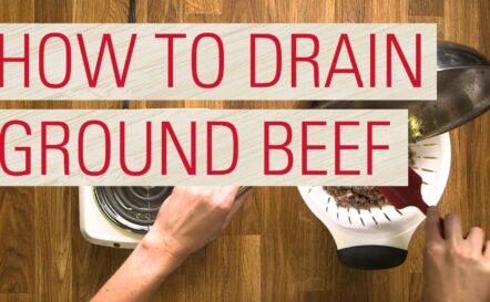 Drain ground beef