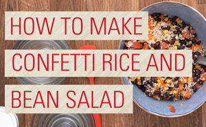 how to make confetti rice and bean salad